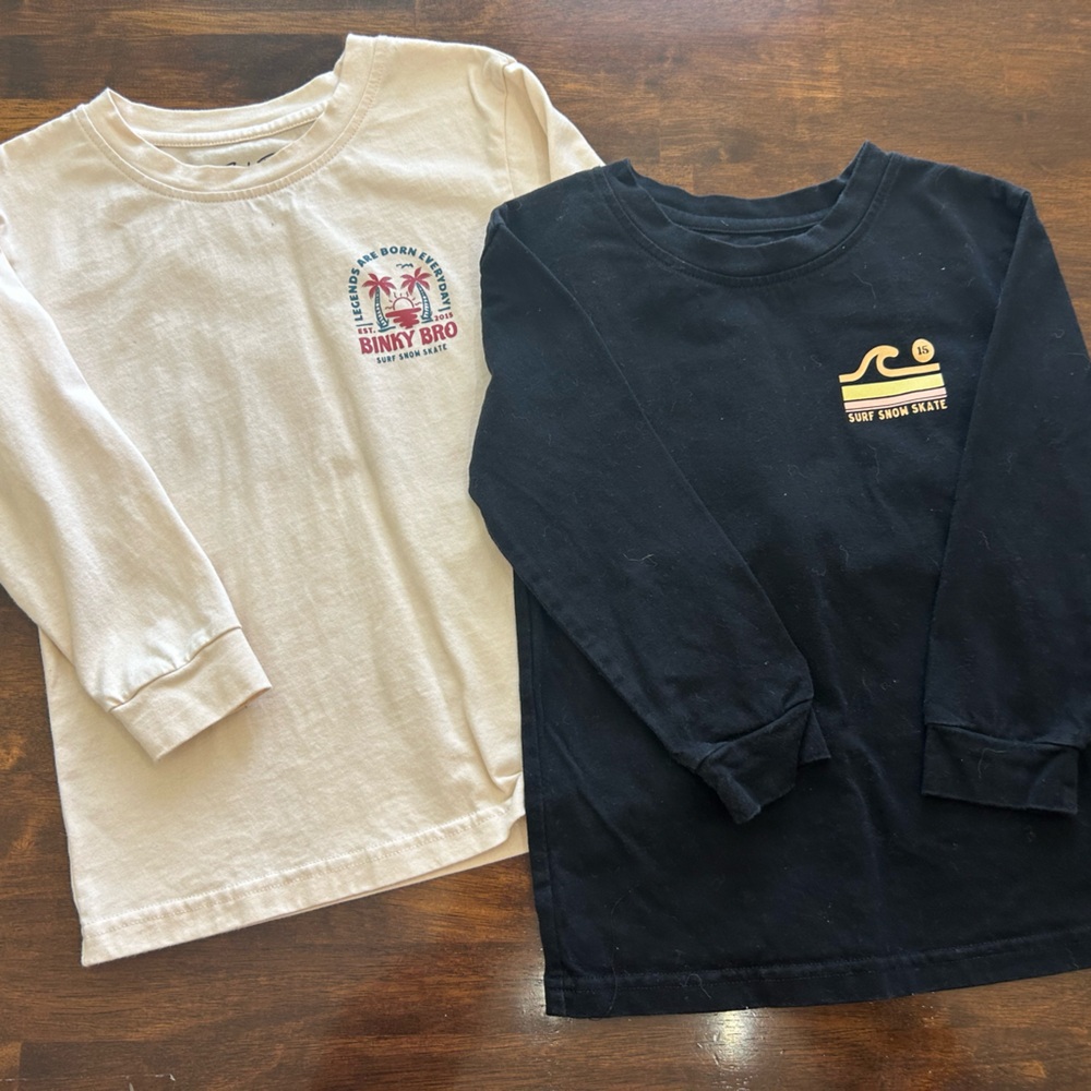 Binky Bro Long Sleeve Shirts - White and Black